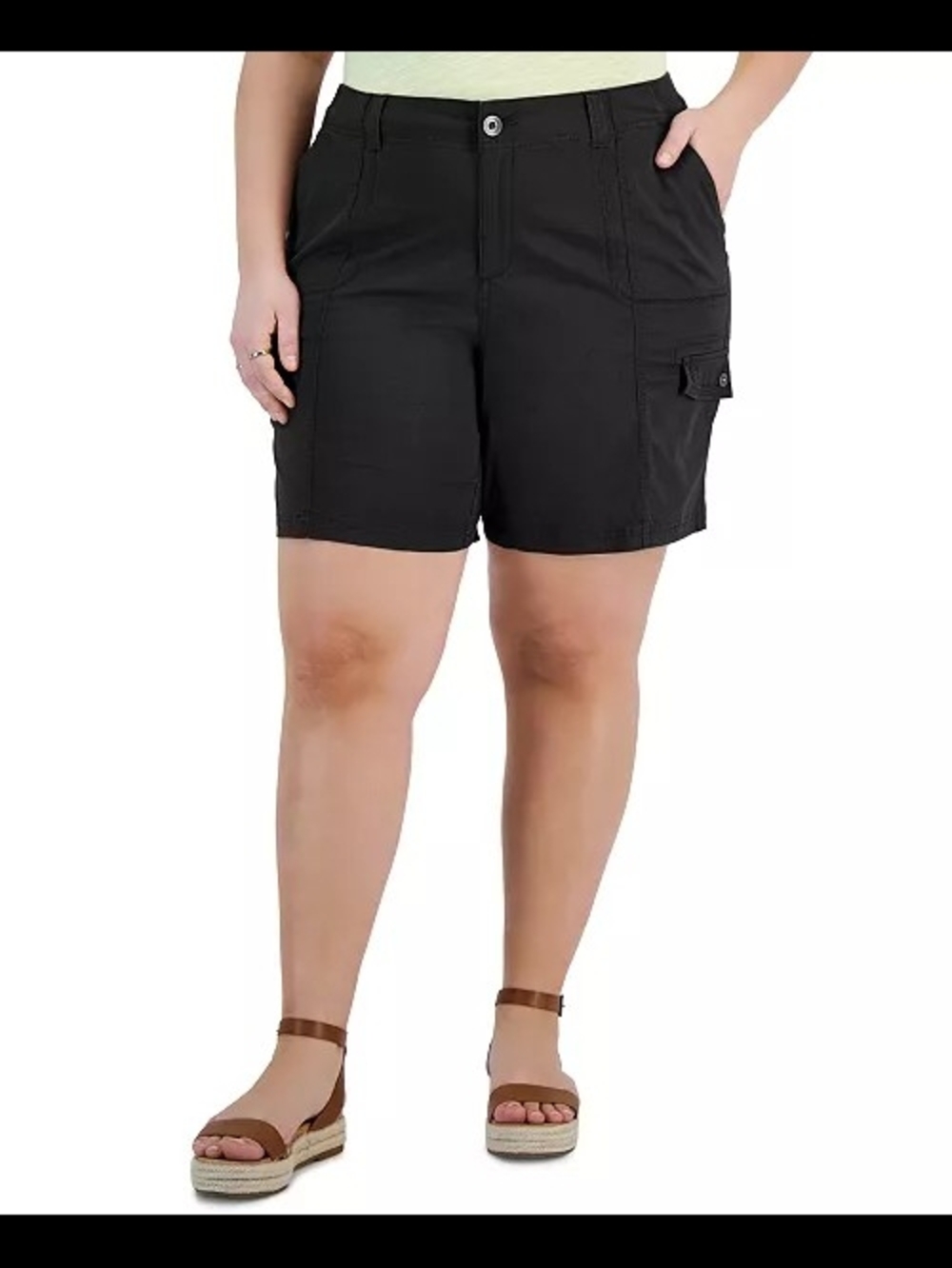 Style & Co. Black Women's Cargo Shorts Size 16W